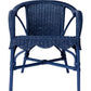 WENGLOR DEEP BLUE RATTAN ARMCHAIR ACCENT CHAIR/ LOUNGE CHAIR - MyChocolateWood