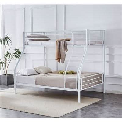 CURZON SINGLE OVER DOUBLE  BUNK BEDS WHITE - MyChocolateWood