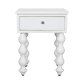 CAROLYN MINDI WOOD 1-DRAWER BEDSIDE TABLE WHITE - MyChocolateWood