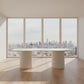 BELGRAVIA OVAL DINING TABLE 240CM WHITE - MyChocolateWood