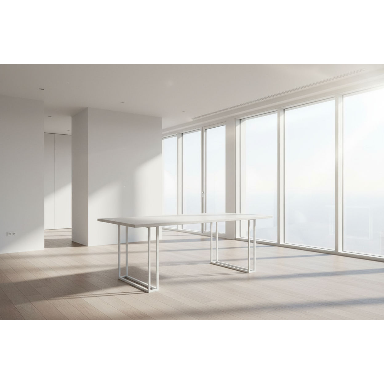 DIMANTA DESIGNER  WHITE DINING TABLE  180CM - MyChocolateWood