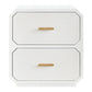 DELGARDO HAMPTON STYLE 2-DRAWER BEDSIDE TABLE WHITE - MyChocolateWood