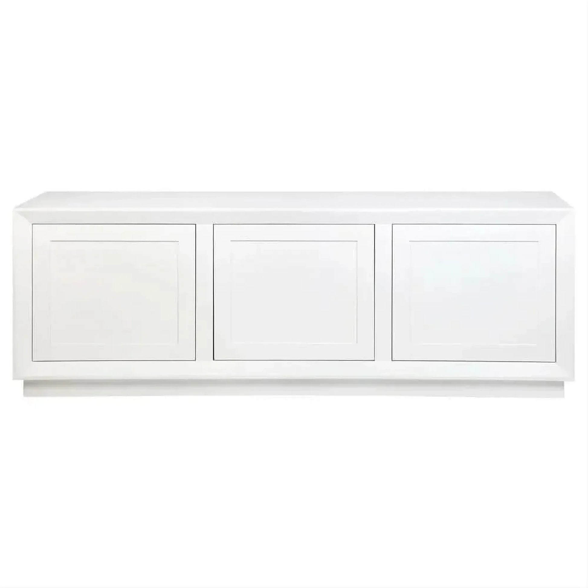 Carlson Oak Wood 3-Door Buffet / Sideboard 200cm in White - Chocolate Wood
