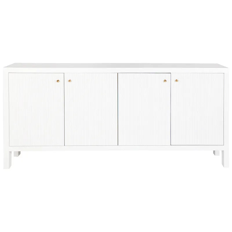 JAILA 4-DOOR CONTEMPORARY SIDEBOARD/BUFFET WHITE - MyChocolateWood