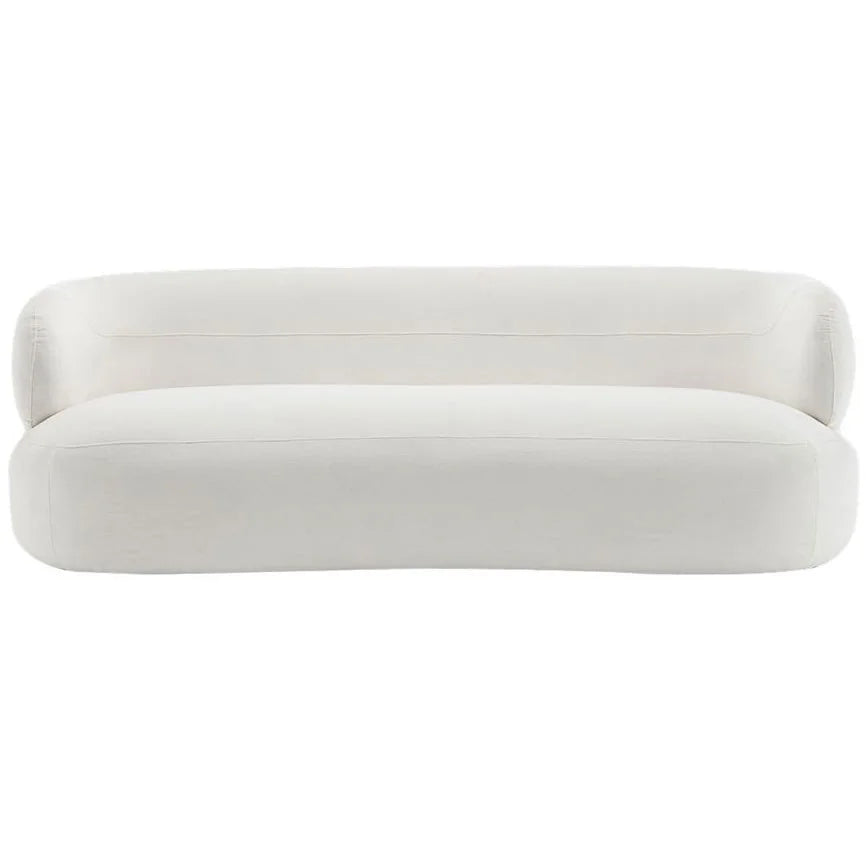 BEECHAM 3-SEATER CHENILLE SOFA WHITE - MyChocolateWood