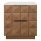 HAMPSHIRE WHITE MARBLE /WALNUT 2-DRAWER BEDSIDE TABLE - MyChocolateWood
