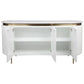 DENEUVE 3 DOOR BUFFET/SIDEBOARD WHITE WITH CARRARA MARBLE TOP - MyChocolateWood