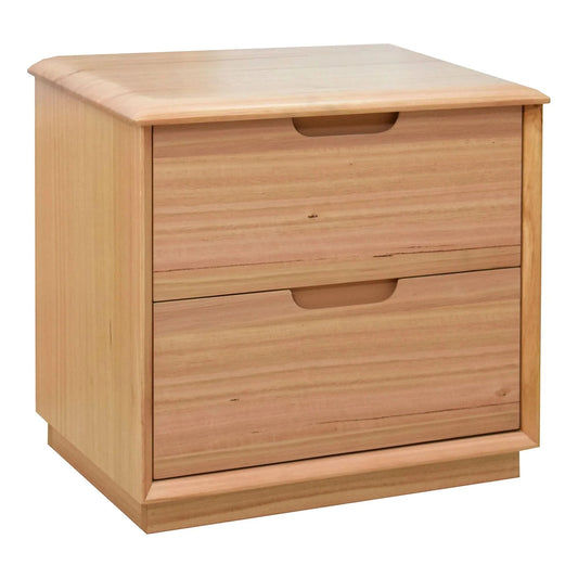 HARBROOK MESSMATE TIMBER 2 DRAWER BEDSIDE TABLE NATURAL - MyChocolateWood