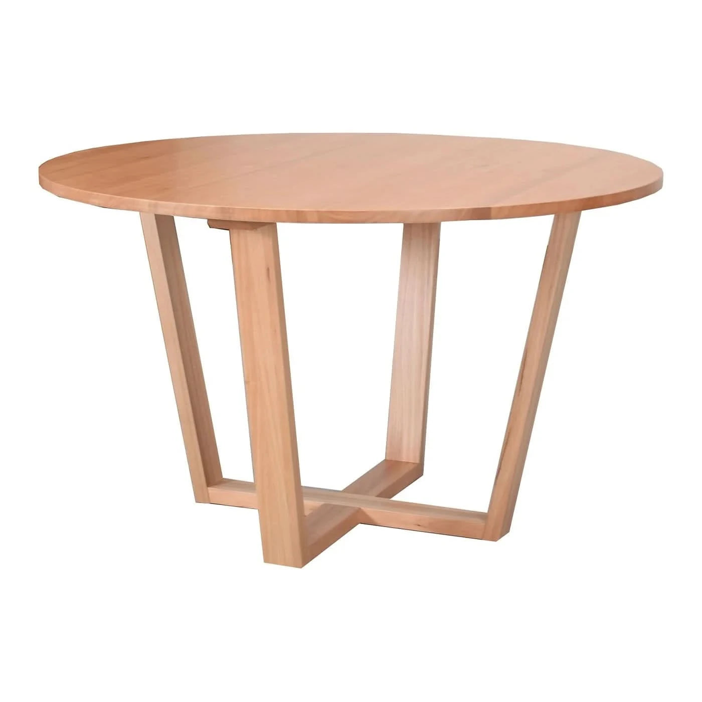 ZAFRAN MESSMATE TIMBER ROUND DINING TABLE - NATURAL - MyChocolateWood