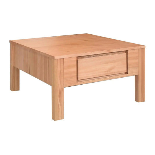 ZAFRAN MESSMATE TIMBER SMALL SQUARE COFFEE TABLE  - NATURAL 80CM - MyChocolateWood