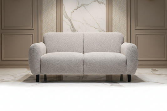 BARBOUR FABRIC 2-SEATER SOFA CHAMPAGNE - MyChocolateWood