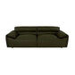 SPARKLER LEATHER 3-SEATER + 2-SEATER LEATHER SOFA OLIVE GREEN LOUNGE SET - MyChocolateWood