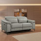 BRITTAS LEATHER 2-SEATER ELECTRIC RECLINER SOFA - GREY - MyChocolateWood
