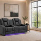 MIDGLEY FABRIC 2-SEATER RECLINER WITH CONSOLE & DUAL MOTOR -  CHARCOAL