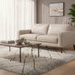 THORNA 3-SEATER REAL LEATHER SOFA WHEAT