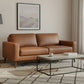 THORNA 3-SEATER REAL LEATHER SOFA COGNAC
