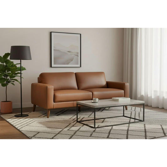 Thorna 3-Seater Real Leather Sofa