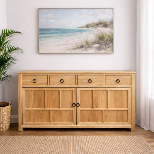 SHULI CHINESE ANTIQUE REPRODUCTION BUFFET SIDEBOARD 2-DOORS 4-DRAWERS ELM - MyChocolateWood