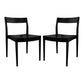 SET OF 2 MOLLER SOLID MAHOGANY DINING CHAIRS NATURAL - MyChocolateWood
