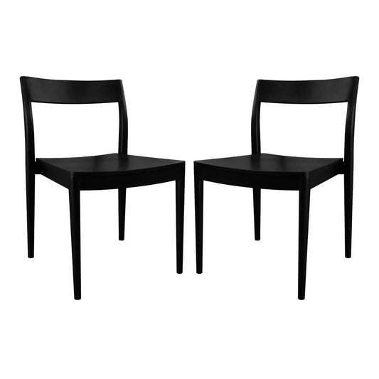 SET OF 2 MOLLER SOLID MAHOGANY DINING CHAIRS NATURAL - MyChocolateWood