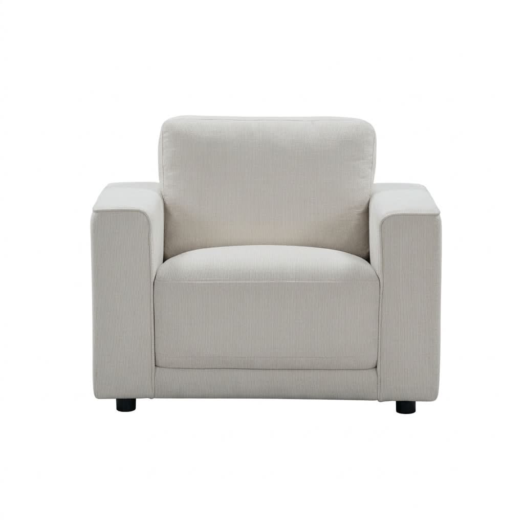 Yanni Fabric 3 Piece Lounge Suite:1 x 3-Seater Sofa, 1 x 2-Seater Sofa + 1 x Armchair - Sand Colour