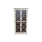 REINA GREYWASHED RECYCLED TIMBER/HERITAGE METAL 2-DOOR BOOKCASE DISPLAY CABINET - MyChocolateWood