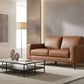 THORNA 2-SEATER REAL LEATHER SOFA COGNAC