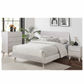 Halifax 4 Piece Solid Acacia Bedroom Suite: 1 Double Bed, 1 Tallboy, 2xBedside Tables  in Brushed White