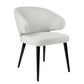 AUBERT BLACK OAK LEG DINING CHAIR WITH NATURAL LINEN - MyChocolateWood