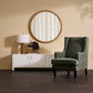 SILAS WINTER MOSS CHENILLE WING BACK ARMCHAIR/OCCASIONAL CHAIR - MyChocolateWood
