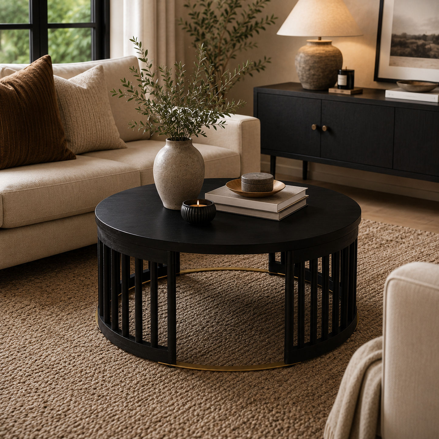 Marley Round Mango Wood Coffee Table