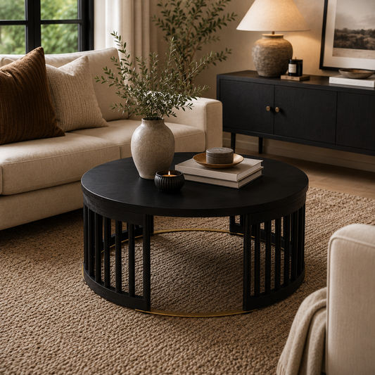 Marley Round Mango Wood Coffee Table