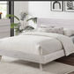 Halifax Solid Acacia 2-Drawer Bedside Table in Brushed White