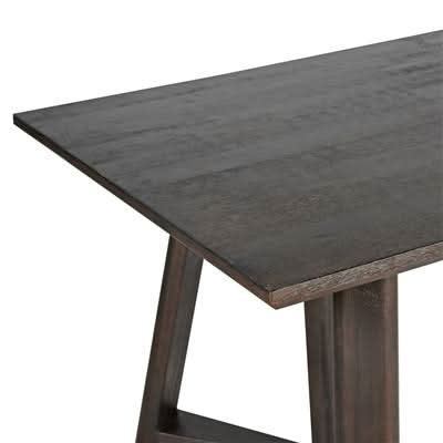 Carlsbad Mango Wood Dining Table by MyChocolateWood in black with a sleek 220cm surface and modern design.