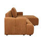Joncar Fabric Sofa Bed — 2-Seater Sofa w/ Storage + RHF Chaise Rust