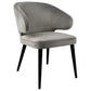 AUBERT BLACK OAK LEG DINING CHAIR WITH GREY VELVET - MyChocolateWood