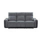 LUND FABRIC 3-SEATER ELECTRIC RECLINER SOFA TWO TONE GREY - MyChocolateWood