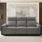 LUND FABRIC 3-SEATER ELECTRIC RECLINER SOFA TWO TONE GREY - MyChocolateWood