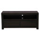 Tanaka Solid Mahogany TV Unit 120cm with 2 Drawers in Chocolate - Chocolate Wood
