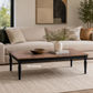 Boland Timber Coffee Table - Mango Wood Top - 160cm Natural/Black