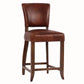 Morang Waxed Leather Counter Stool with Maron Legs