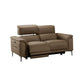 Tarquin Brown Leather 2-Seater Electric Recliner Sofa reclined