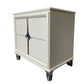 FLORIS SOLID RUBBERWOOD BEDSIDE TABLE 2 DRAWERS IN GOLD - MyChocolateWood