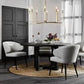 AUBERT BLACK OAK LEG DINING CHAIR WITH NATURAL LINEN - MyChocolateWood