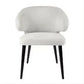 Aubert Dining Chair in Natural Linen with Black Oak Legs - Chocolate Wood