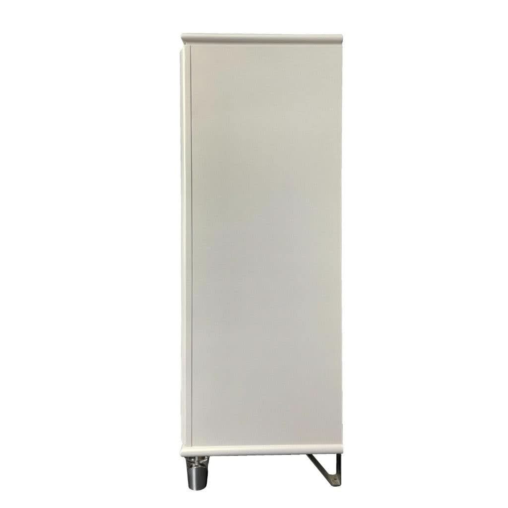 FLORIS SOLID RUBBERWOOD 5 DRAWER TALLBOY/CHEST OF 5 DRAWERS IN GOLD - MyChocolateWood