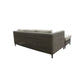HAYLEY  OUTDOOR 3-SEATER W/REVERSIBLE CHAISE GREY WICKER & LIGHT GREY FABRIC - MyChocolateWood