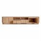 Remy Natural Ash 2-Door 2-Drawer TV Unit 240cm - Chocolate Wood