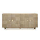 TALISA CONTEMPORARY 4-DOOR BUFFET/SIDEBOARD  ANTIQUE BRUSHED GOLD - MyChocolateWood