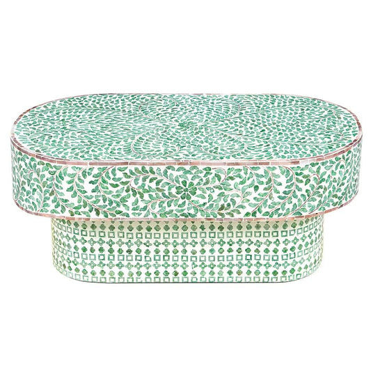 GRETA OVAL MOTHER OF PEARL COFFEE TABLE - MyChocolateWood